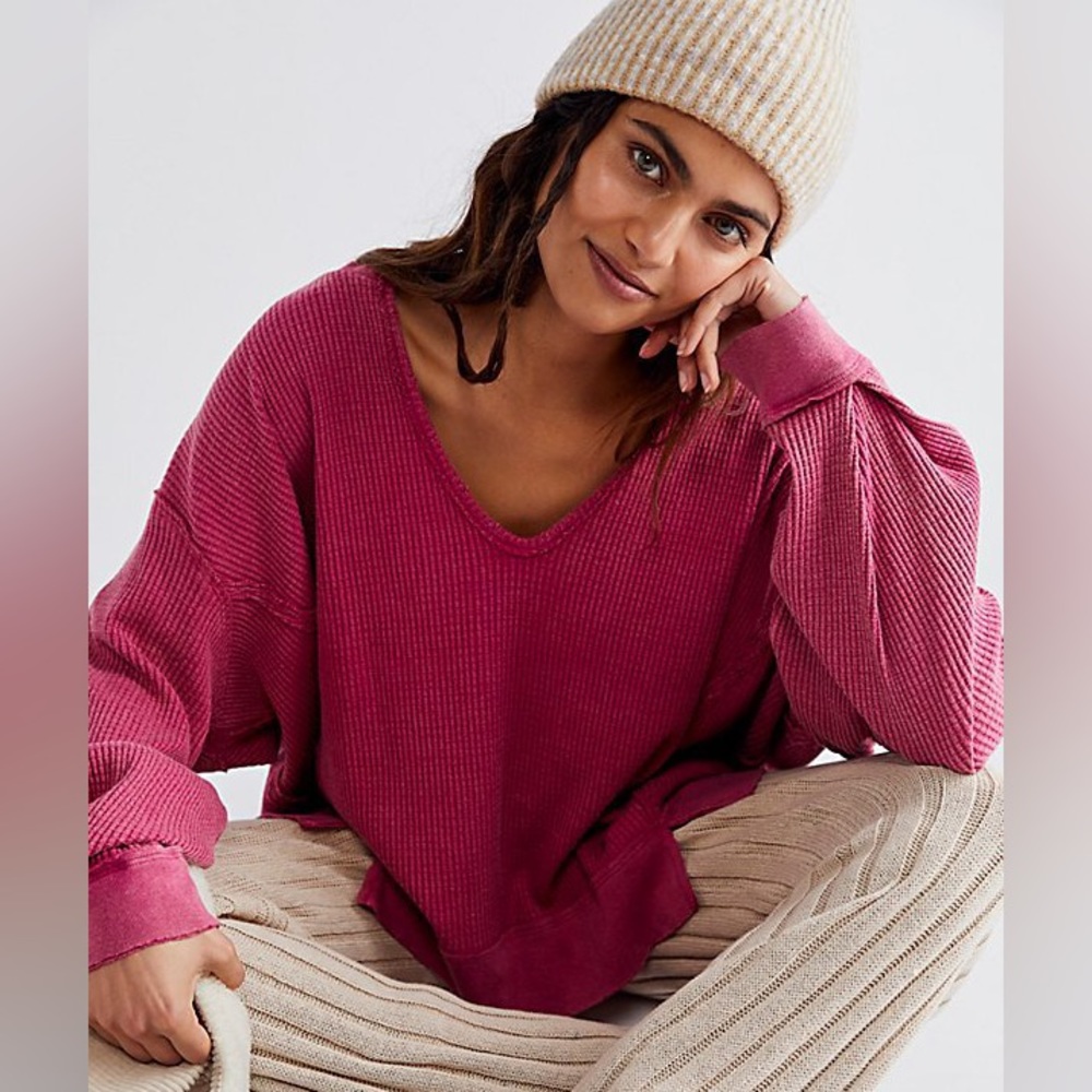 We The Free Pink Long Sleeve Top